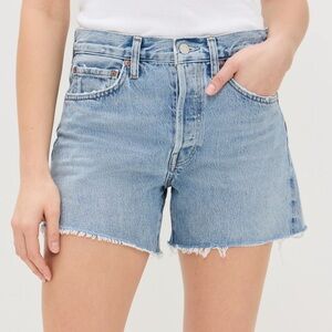 Agolde Parker Jean Shorts Relaxed Fit Raw Hem